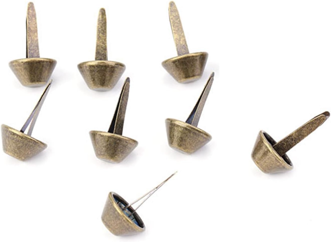 50 Metallfüße Für Taschen – 15 Mm Messing – Glänzende Konische Nieten – Verstärkung Und Verzierung Für Lederwaren Und Bekleidung