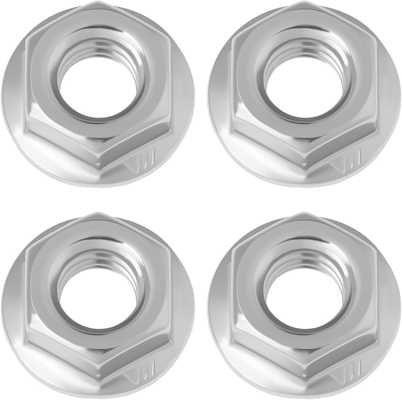 Satz Mit 4 Edelstahl-flansch-sechskantmuttern – Stahl 304 – 5/16-24 Unf-gewinde – Vibrationsbeständig – Für Motorrad-auspuffkrümmer