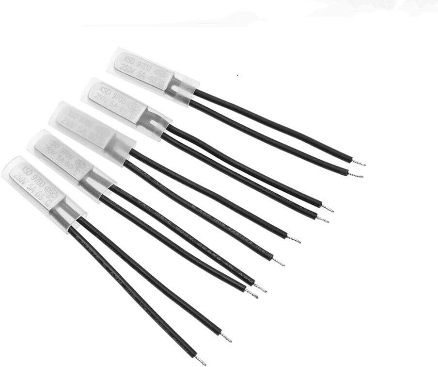 Ksd9700 Thermoschalter – 5er-pack – Metall, 45 °c – Überhitzungsschutz – Haushaltsgeräte & Werkzeuge – 20 X 7,5 Mm
