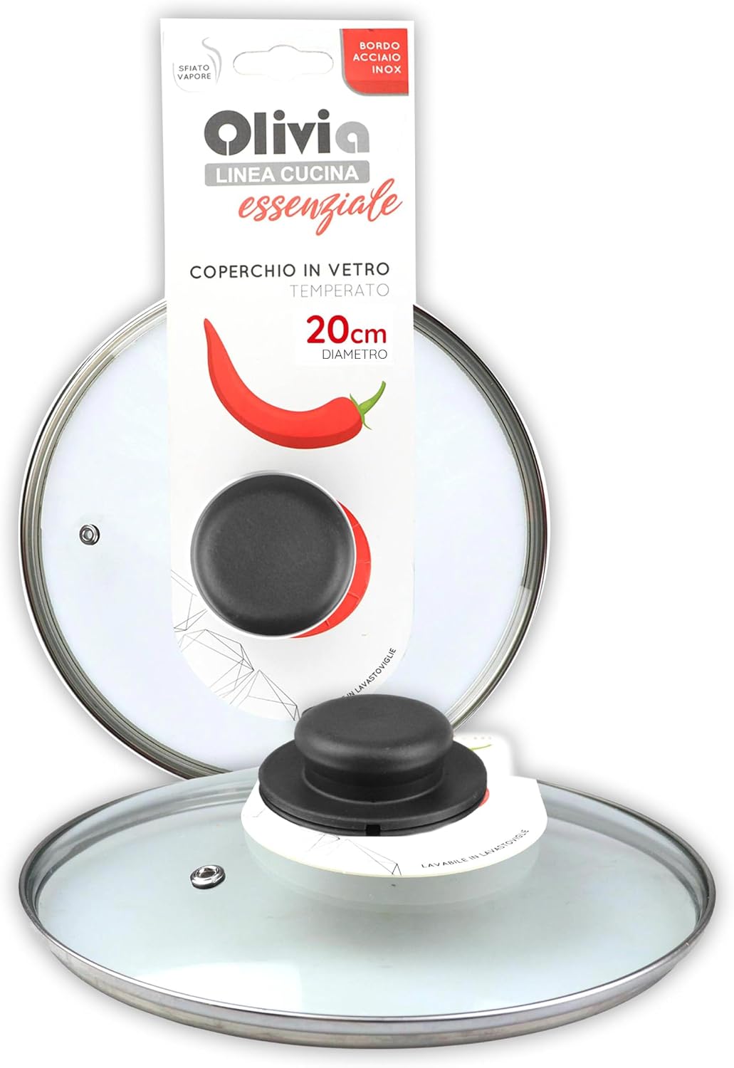 Deckel Aus Gehärtetem Glas – 1 Stück – Universell Transparent – Hitzebeständig – Für Den Täglichen Gebrauch – 20 Cm