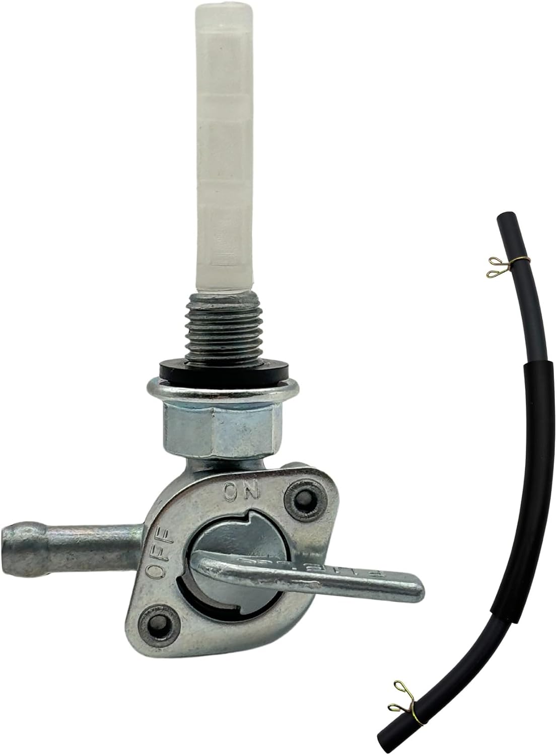 Benzinhahn Für Motoren – 1 Stück – Robustes Metall – M10x1,25 Gewinde-absperrventil – Für Generatoren Und Motorräder Von 50 Cm³ Bis 125 Cm³ – Schwarz