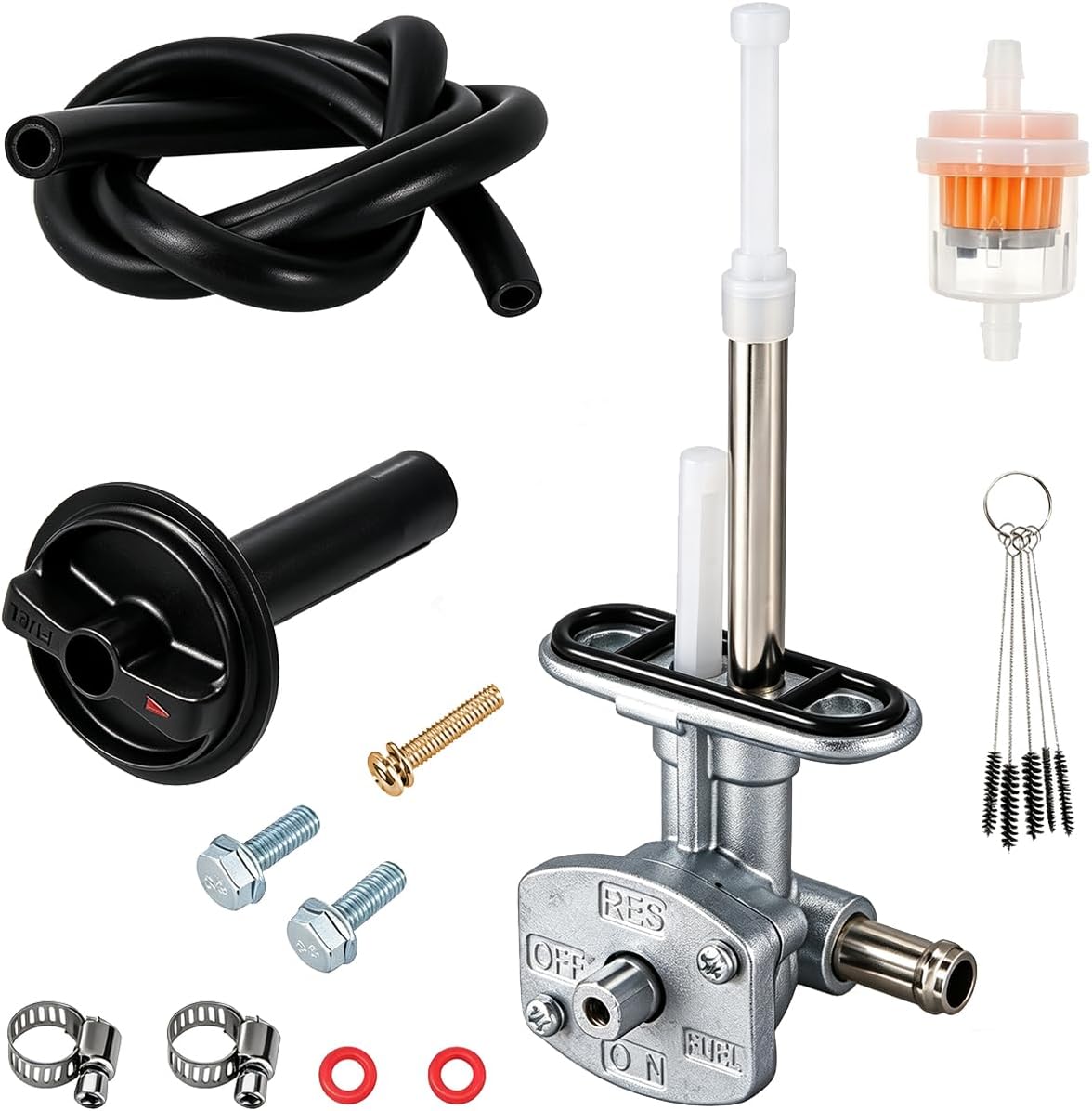 Benzinhahn-set – 1 Stück – Aluminium Und Kunststoff – Durchflussregelung Und Abdichtung – Yamaha Grizzly Bruin Quad – Kompatibel Mit 350 Und 660