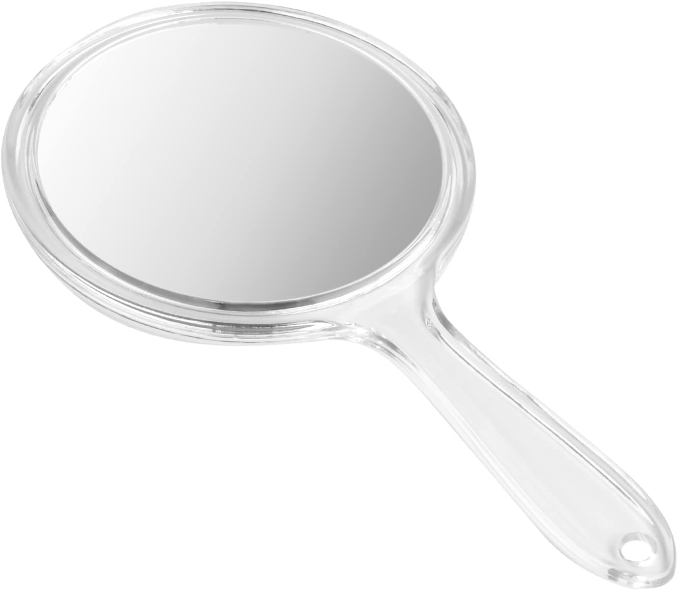 Doppelseitiger Handspiegel – 1 Stück – Abs Und Glas – 3-fache Vergrößerung – Standardgröße – Für Das Tägliche Make-up Von Frauen – Rund, 12,5 Cm