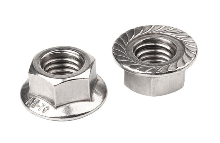 M12-sechskantmutter Mit Verzahnung – 10er-pack – Edelstahl A2 – Lockerungs- Und Vibrationsfest – Industrie Und Heimwerkerbedarf – Din 6923