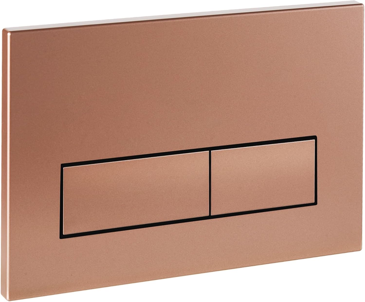 Zweimengenspülung – 1 Stück – Kunststoff In Bronzeoptik – Geeignet Für Unterputzspülkästen – Modernes Badezimmer – 24,6 X 16,4 Cm