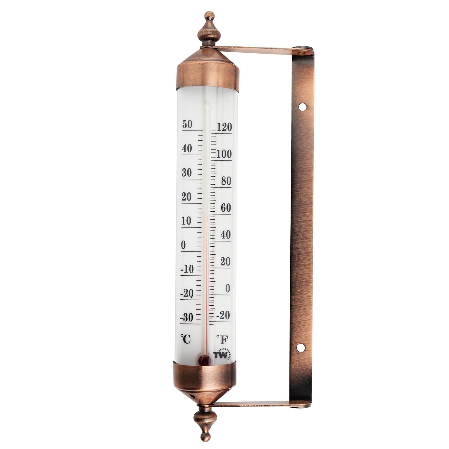 Außenthermometer Mit Manometer – 1 Stück – Bronze-finish – Präzise Temperaturanzeige – Für Garten, Gewächshaus, Garage – Einfache Wandmontage