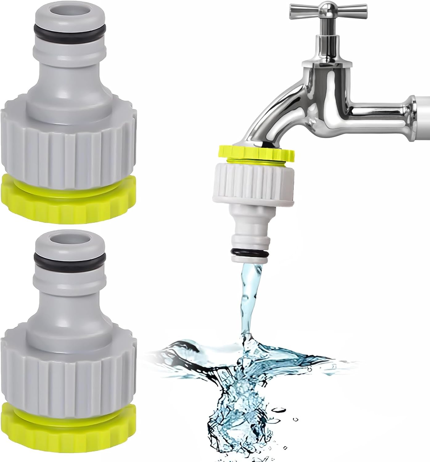 Wasserhahnverbinder – 2 Stück – Abs – 2-in-1-verbinder – Garten Und Haushalt – 1/2 Und 3/4 Zoll