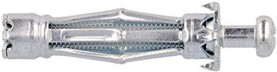Metall-spreizdübel – 16er-pack – Verzinkter Stahl – M5-gewinde Ø5 X 50 Mm – Für Gipskarton- Und Trockenbauwände – Grau