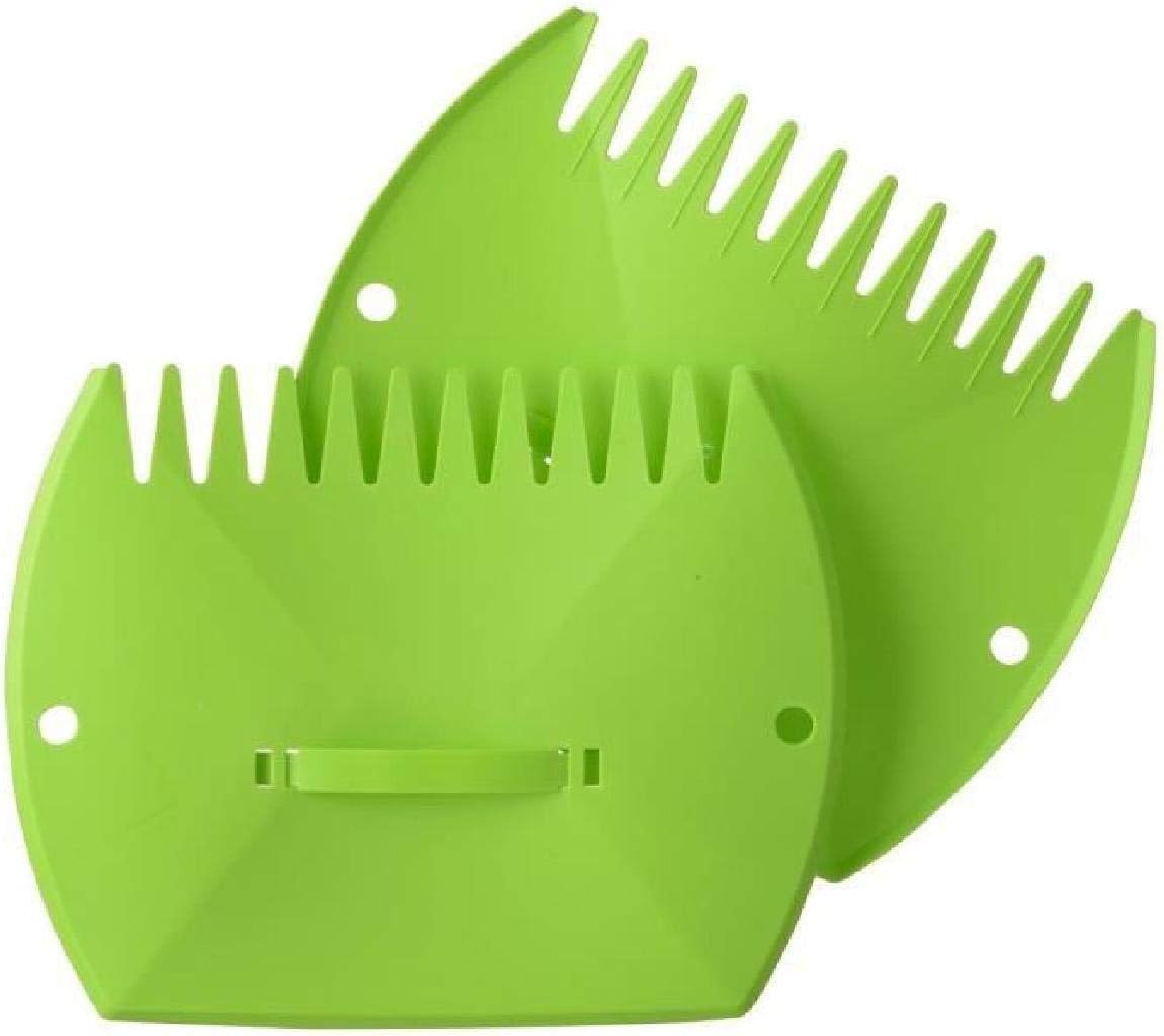 Gartenlaubfänger – 2er-set – Grüner Kunststoff – Integrierte Griffe – Entfernt Laub Und Gartenabfälle – 37 X 29,5 Cm