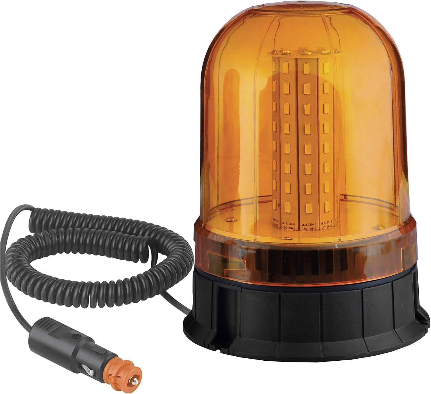 Orangefarbene Led-warnleuchte – 1 Stück – Magnetfuß – 12/24 V – Industriefahrzeuge