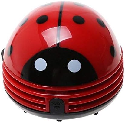 Ladybug Handstaubsauger – 1 Stück – Rotes Abs – Kabellos, Geräuscharm – Tastatur Für Zuhause Und Büro – Mini-handstaubsauger
