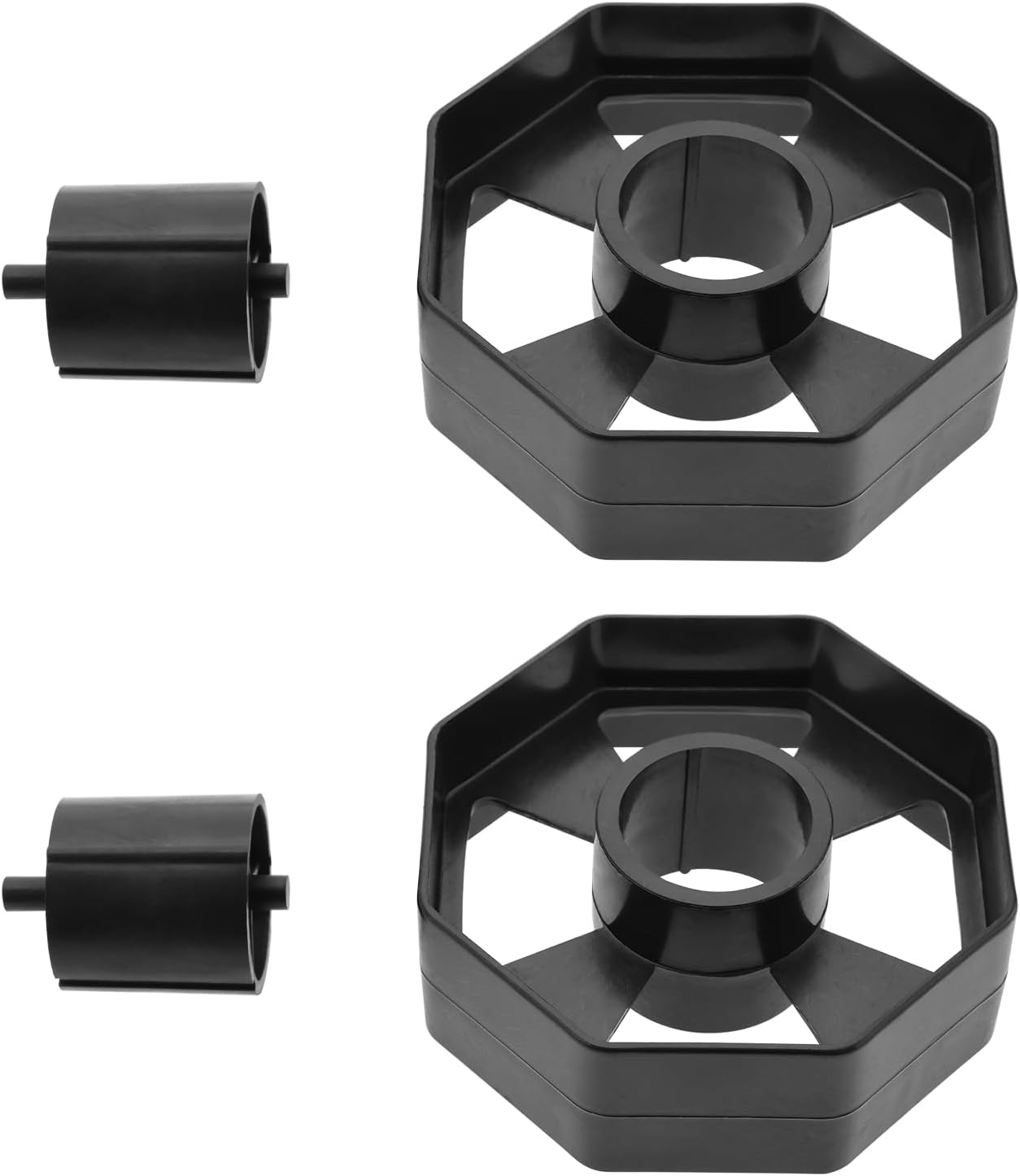 Abrollrolle Für Klebeband – 2er-pack – Schwarzer Kunststoff – 75 Mm Durchmesser – Für 36-mm-klebeband – Büro Und Schule
