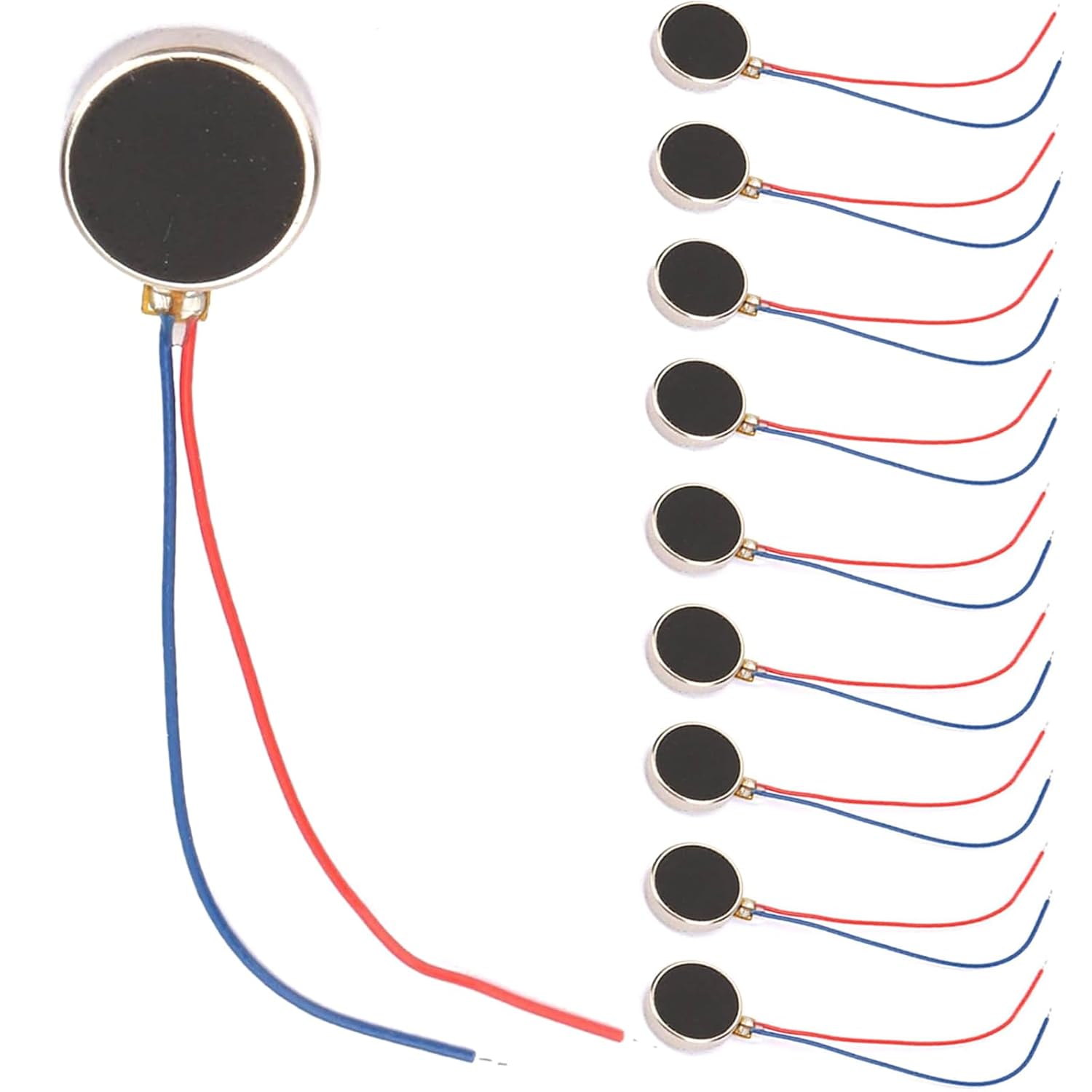 10er-pack Gleichstrom-vibrationsmotoren – 10 Stück – Kompaktes Metallgehäuse – 3 V, 11.000 U/min – Für Tragbare Elektronikgeräte – 10 X 2,7 Mm