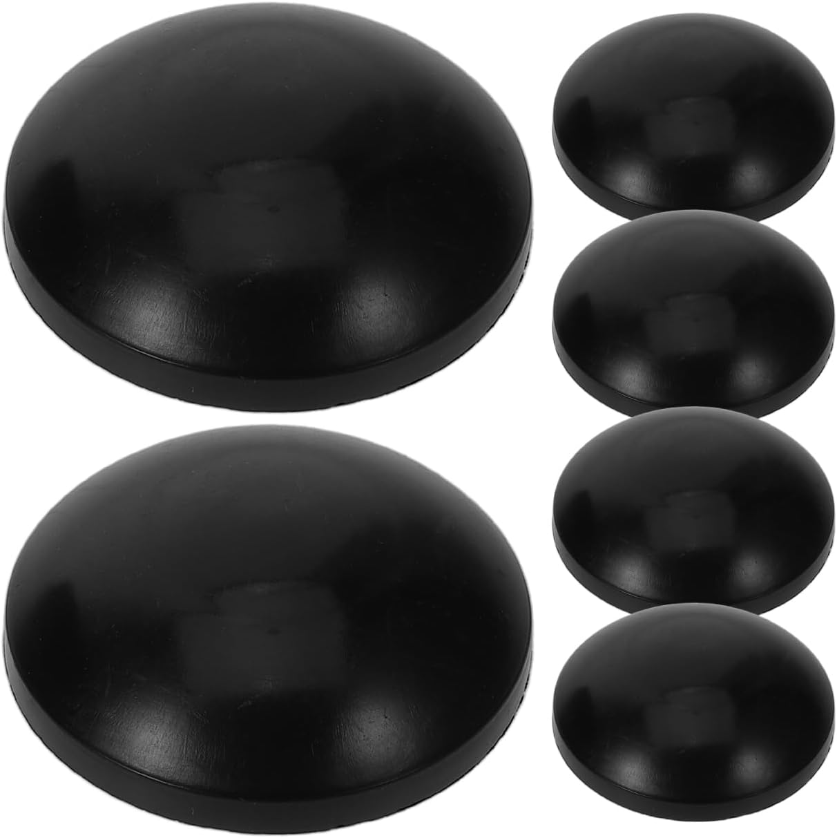 Set Mit 6 Trampolin-endkappen – Schwarzes Gummi – Schutz Für Stangen Und Netz – Schnelle Montage – 2,2 Cm Durchmesser