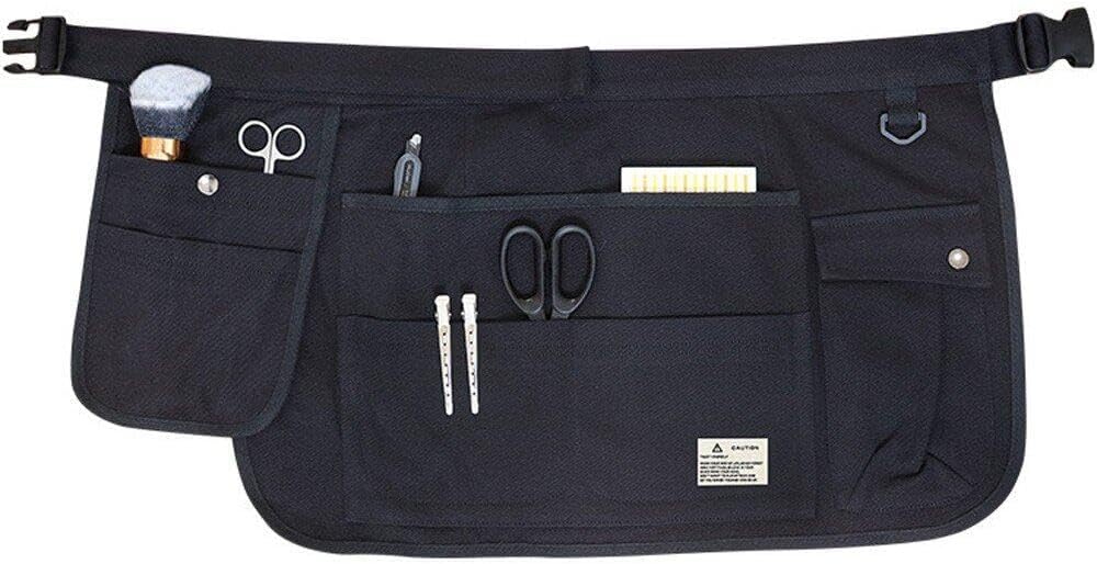 Gartenschürze (halbe Größe) – 1 Stück – Robustes Schwarzes Canvas – Verstellbarer Gürtel Und Mehrere Taschen – Für Gärtner Und Heimwerker – 65 X 36 Cm