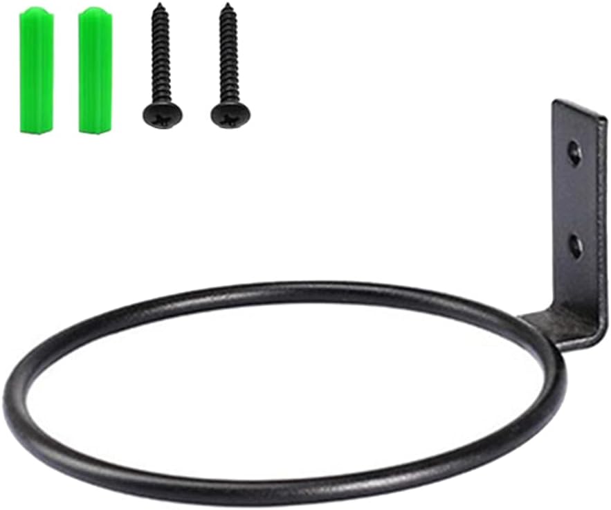 Wandmontierte Blumentopfhalterung – 1 Stück – Schwarzer Kohlenstoffstahl – Robustes, Platzsparendes Design – Für Drinnen Und Draußen, Garten/balkon – Durchmesser 20,3 Cm