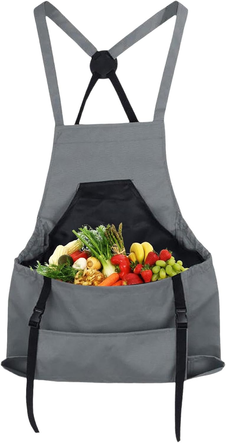 Gartenschürze – 1-teilig – Oxford-gewebe Und Pvc – Wasserdicht Mit Geräumigen Taschen – Zum Jäten Und Ernten Für Damen Und Herren – 60 X 50 X 20 Cm