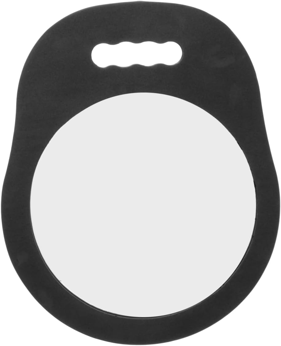 Handspiegel Mit Griff – 1 Stück – Strapazierfähiger Schaumstoff – Hd-rückspiegel – Wohnzimmer Und Zuhause – Schwarz, 34,5 X 27 Cm