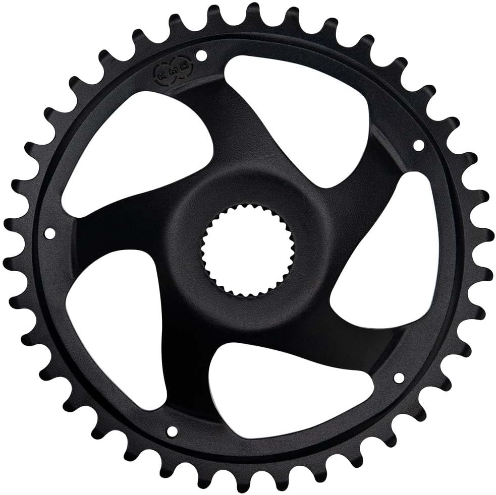 Gemischtes Kettenblatt Ohne Distanzring – 1-teilig – Gehärteter Stahl – Kompatibel Mit Bosch Gen 4 Motor – E-mountainbike – 38 Zähne, Schwarz