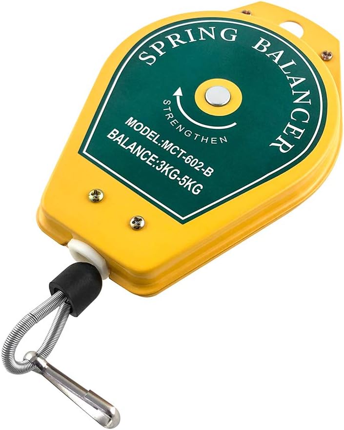 Einziehbarer Federzug – 1 Stück – Stahl Und Eisen – Werkzeugaufhängung 3–5 Kg – Werkstatt-montagelinie – Schwarz