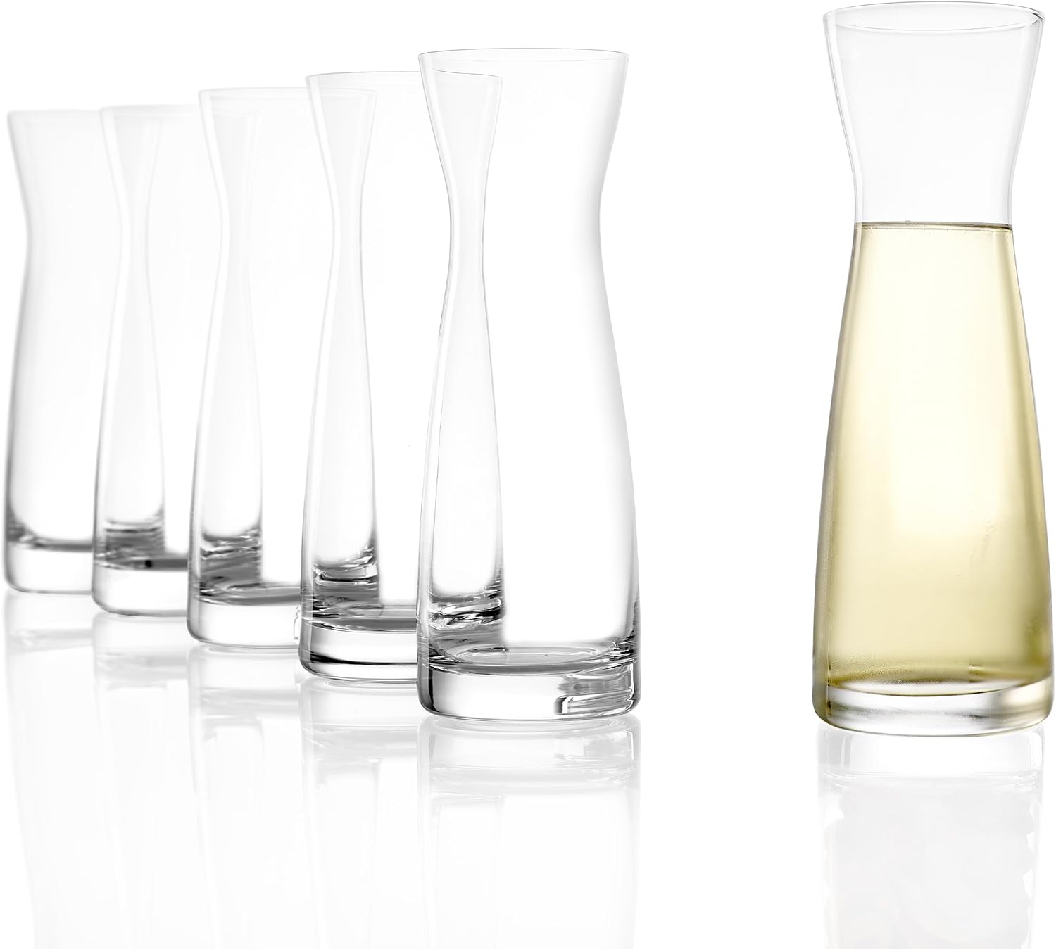 Karaffe – 6er-set – Bleifreies Kristallglas – 250 Ml – Für Wasser, Saft, Milch, Spirituosen – Spülmaschinenfest
