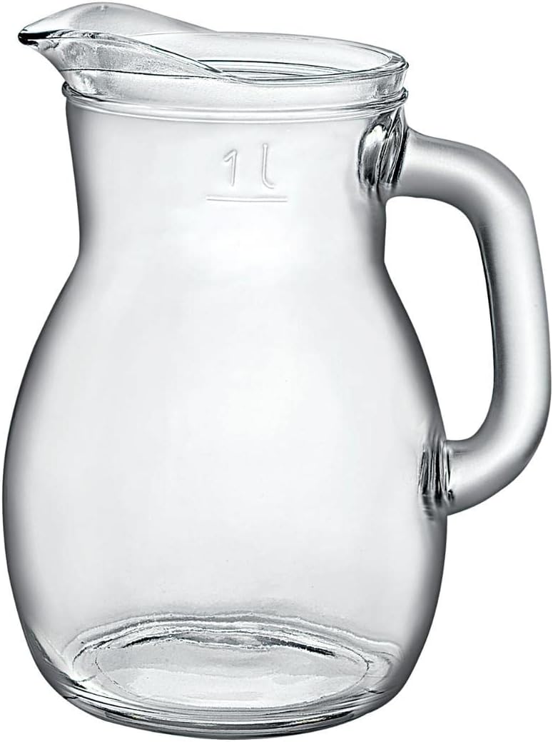 Wasserkrug – 6er-set – Gehärtetes Glas – 1 Liter Fassungsvermögen – Für Kaltgetränke – Transparent