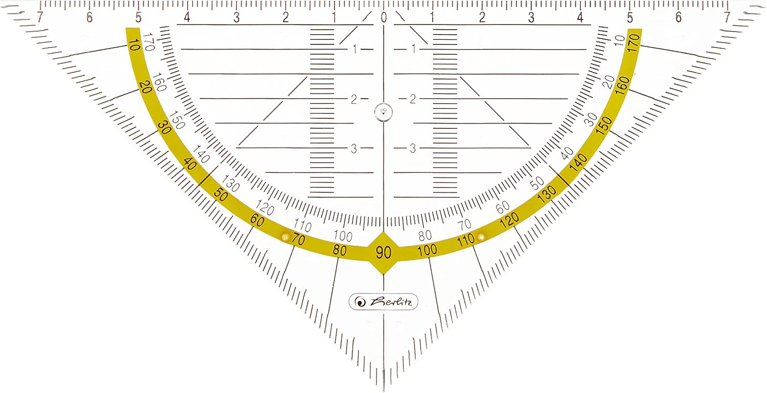 Geodreieck – 1 Stück – Transparenter Kunststoff – Hypotenuse 160 Mm – Schwarze Skala – Für Schule Und Büro