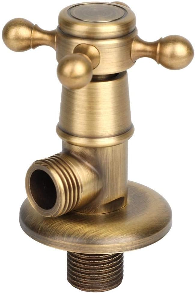 Absperrventil Aus Massivem Messing – 1 Stück – Vintage-gold-design – Universelles Dreieckventil – Für Bad Und Küche – 1/2g-gewinde