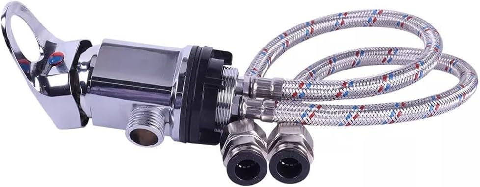 Duscharmatur – 1 Stück – Verchromtes Messing – 800 Mm Stahlgriffe – Für Wohnmobil Und Badezimmer – 115 Mm