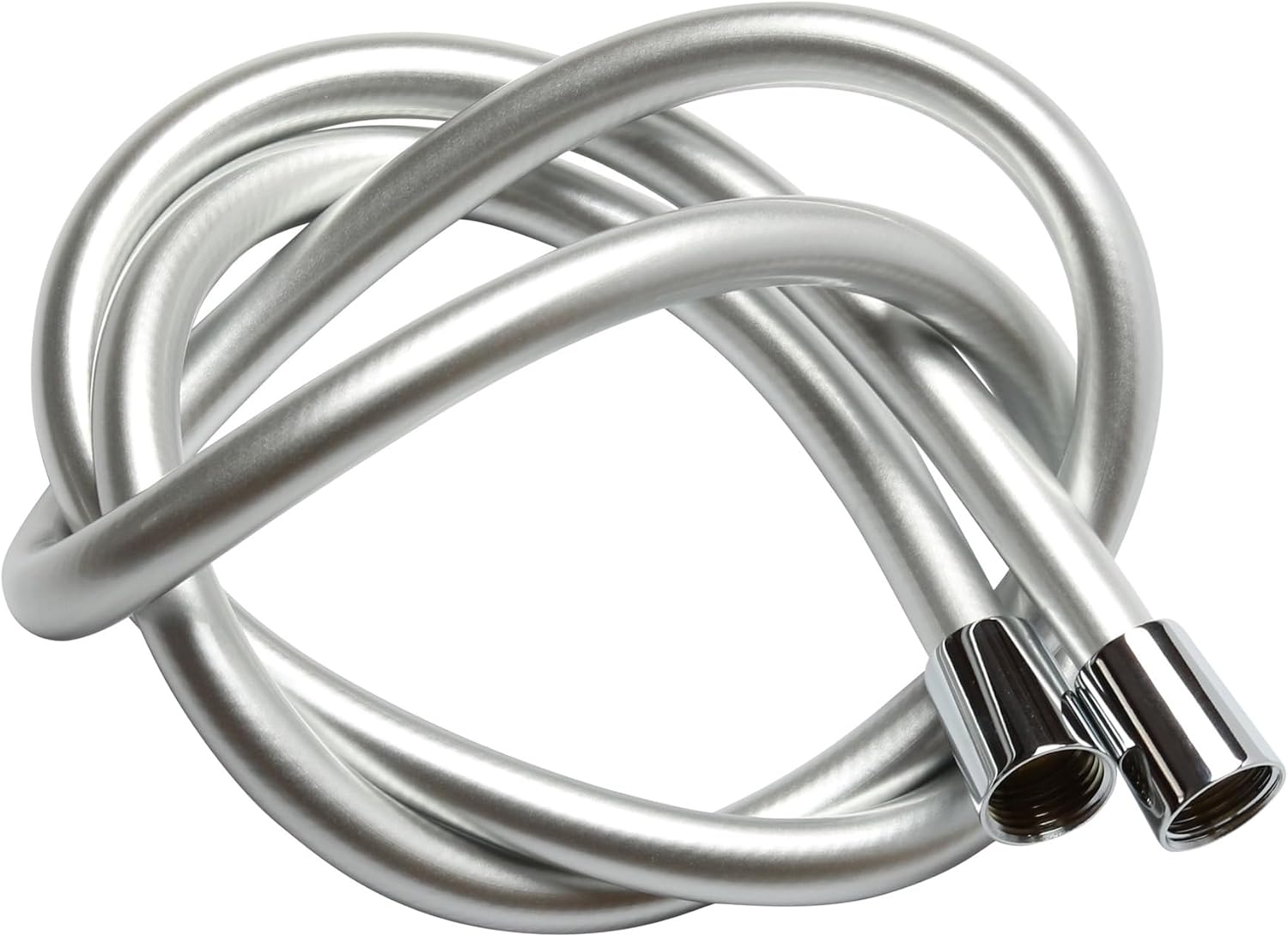 Duschschlauch – 1 Stück – Pvc Und Messing – 360°-drehverdrehschutz – Badezimmer – 150 Cm Silber