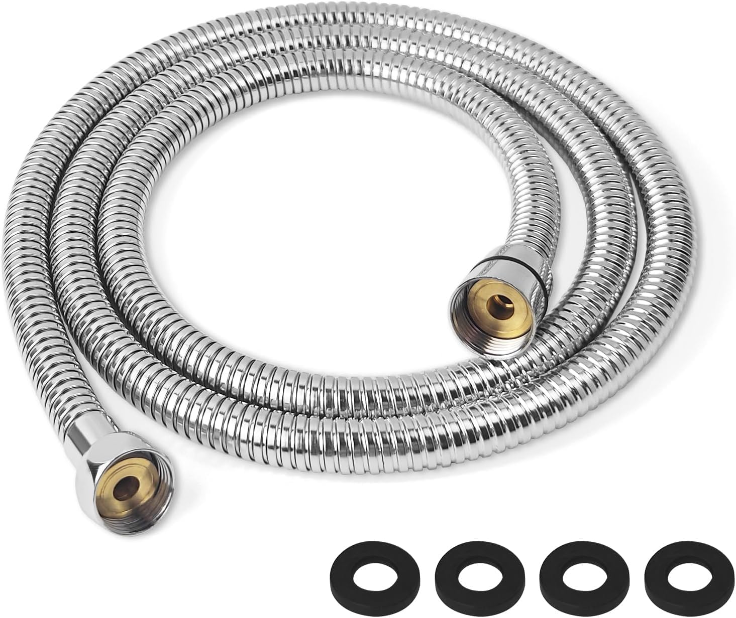 Duschschlauch – 1 Stück – Edelstahl – Verdrehsicher G1/2 – Badezimmer – 1,5 M
