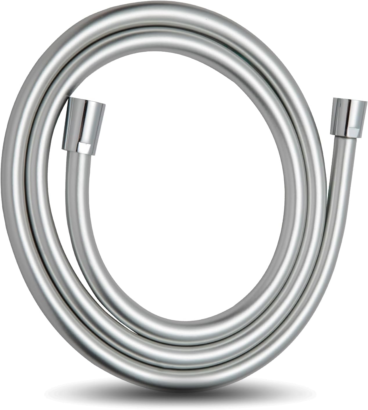 1,6 M Duschschlauch – Verdrehsicherer Pvc-schlauch – Messinganschlüsse G 1/2" – Hochdruck – Für Badezimmer – Silber