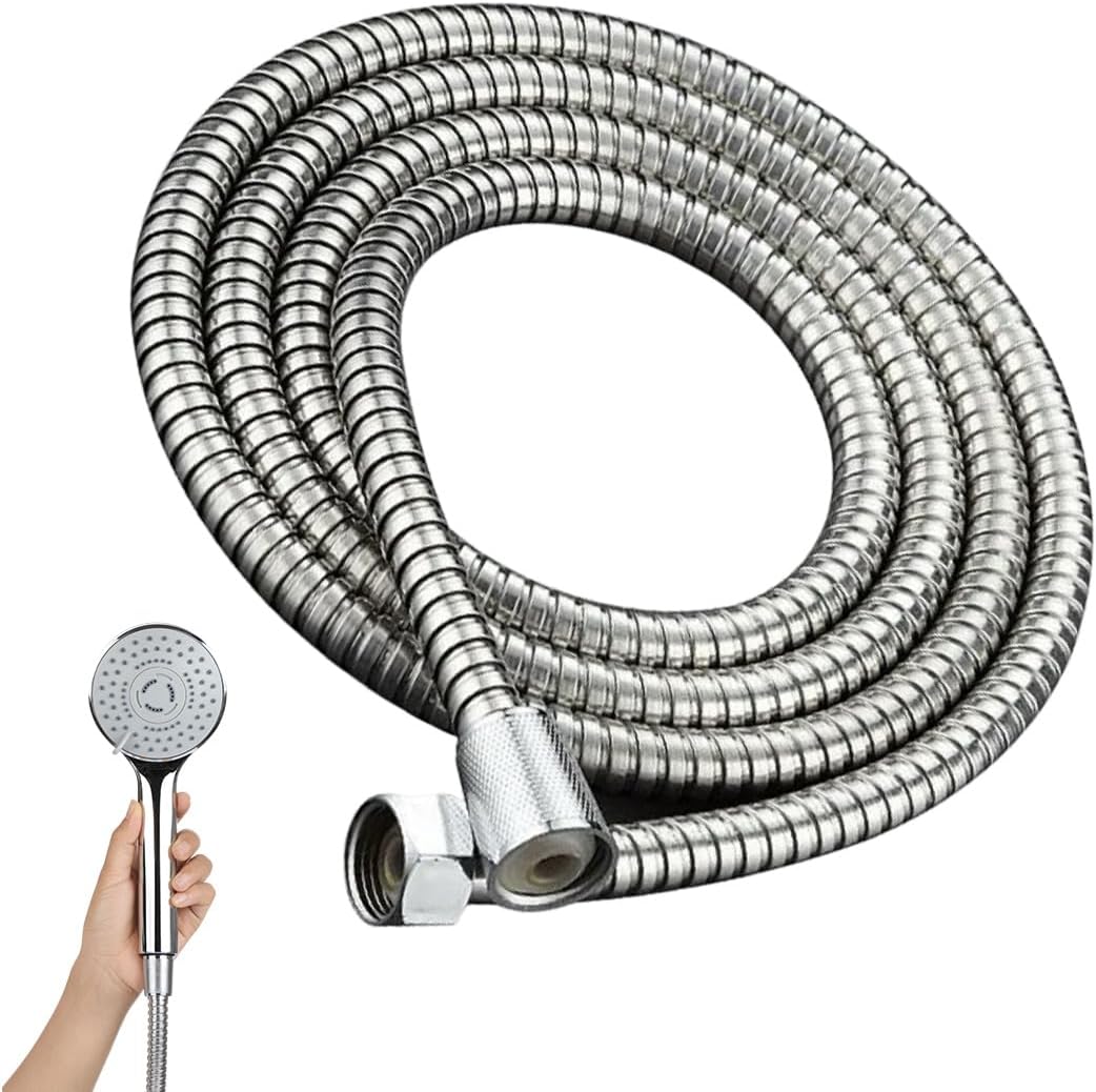 Duschschlauch – 1-teilig – Edelstahl – Verdrehsicher – Universeller G1/2-anschluss – Badezimmer – 2 M