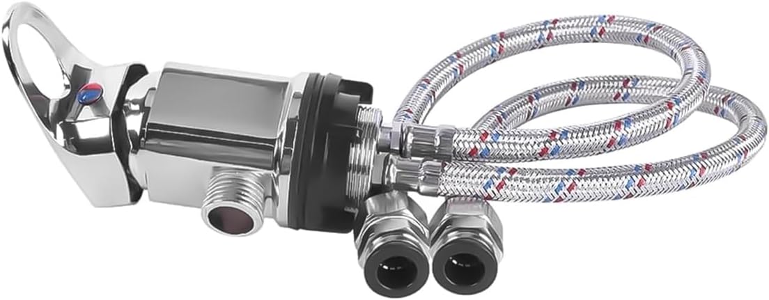 Einhebel-duscharmatur – 1 Stück – Verchromtes Messing – Temperaturregelung – Wohnmobil/wohnwagen – 100 X 80 Mm
