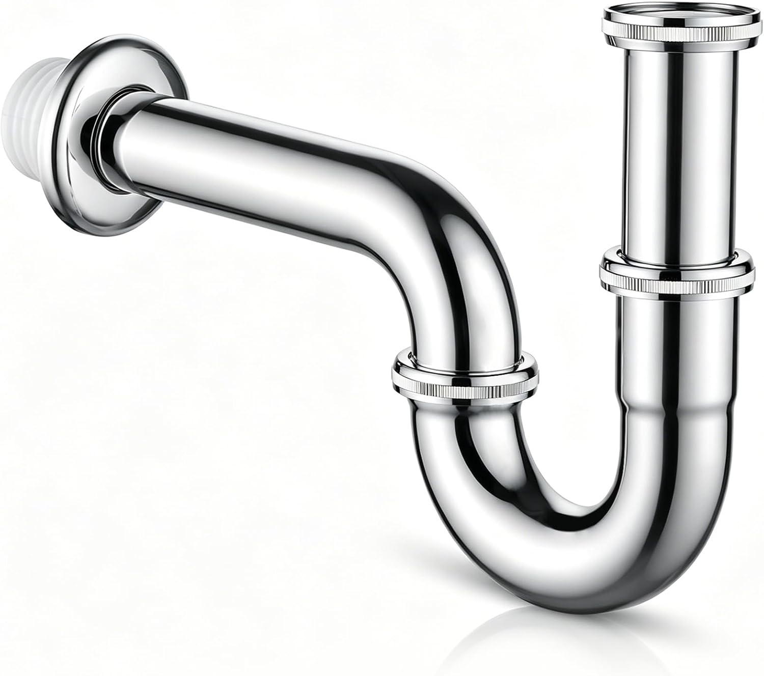 Verstellbarer Waschbecken-siphon – 1 Stück – Edelstahl 304 – Geruchs- Und Auslaufsicher – Für Badezimmer – Chrom-finish, 32 Mm