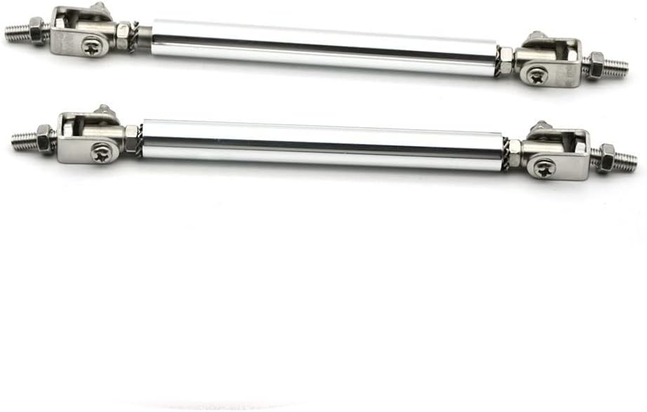 Stützstange – 2er-set – Edelstahl – Verstellbar Und Teleskopierbar – Für Vordere Und Hintere Stoßstangen – 100 Mm Silber