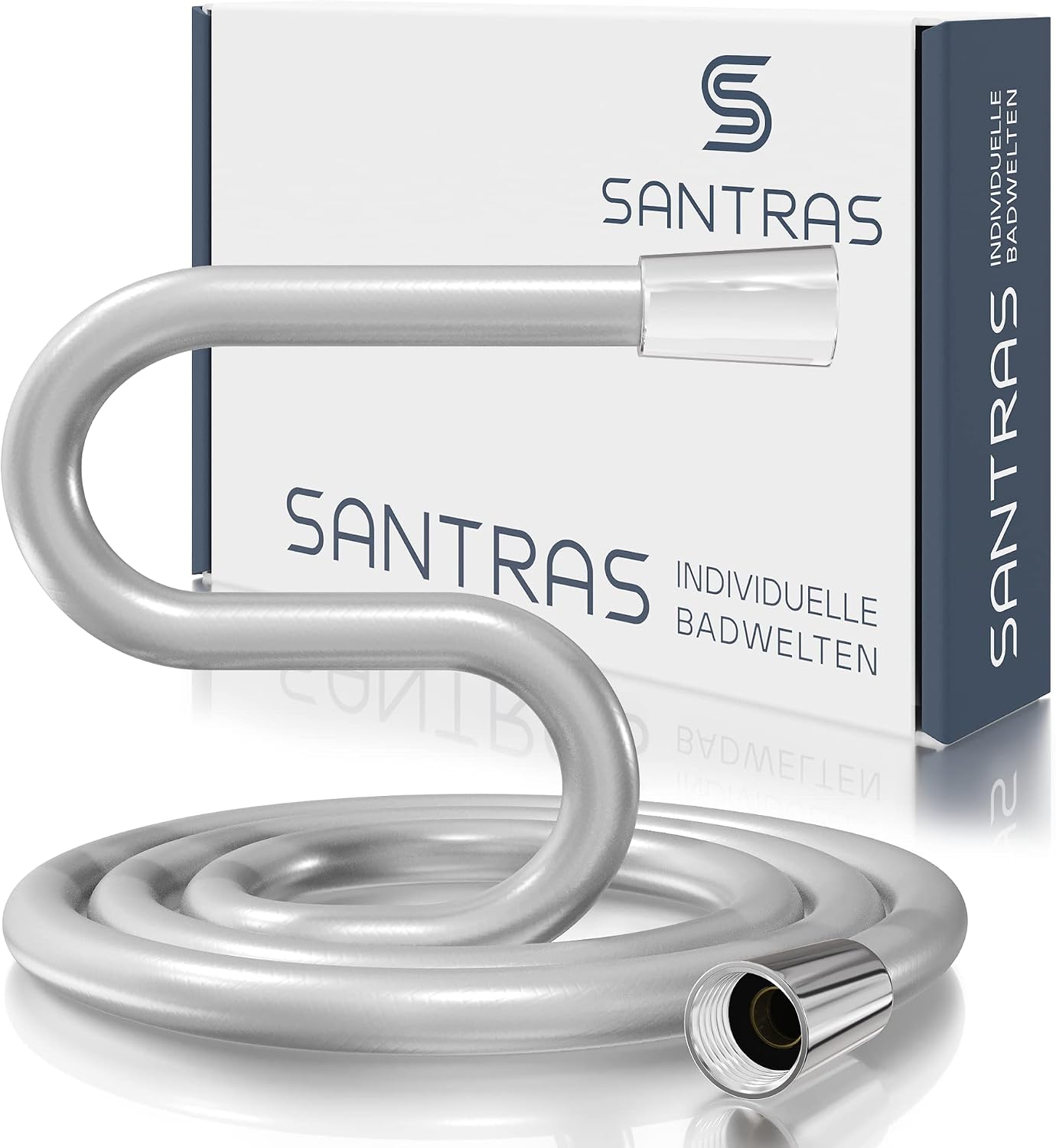 Duschschlauch – 1 Stück – Verchromtes Pvc – Verdrehsicher – 1/2-zoll-anschluss – 80 Cm