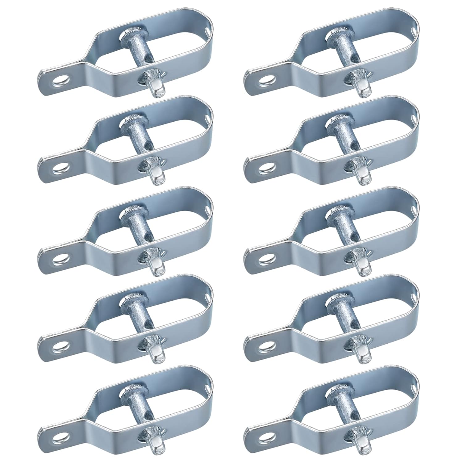 Drahtgitterspanner – 10 Stück – Verzinkter Stahl – Ratschensystem Für Zäune – Garten Und Viehhaltung – 92 Mm Silber