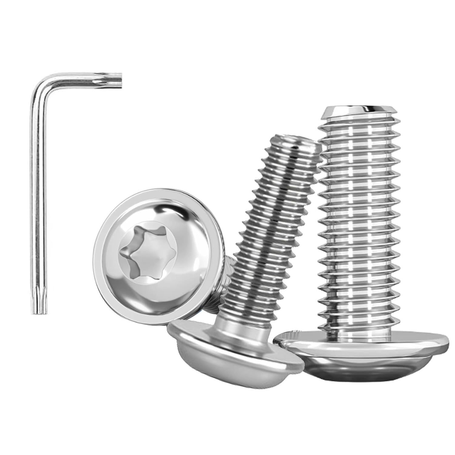 M8x100 Mm Linsenkopfschrauben – 4er-pack – Edelstahl A2 – Robuste Befestigung Mit Integriertem Flansch – Für Metall Und Maschinenbau – Silber