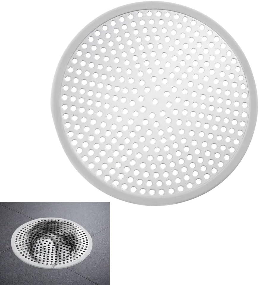 Duschablauf – 1 Stück – Edelstahl Und Silikon – Effektiver Haarfilter – Für Bad Und Küchenspüle – Durchmesser 12 Cm – Silber