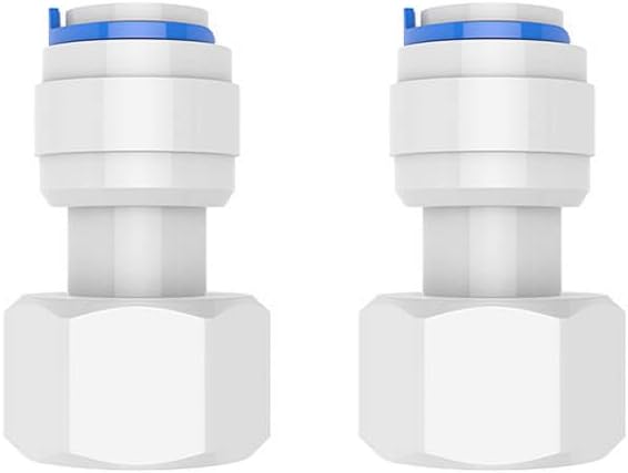 Schnellkupplung – 2er-pack – Lebensmittelechter Kunststoff – 1/2"- Bis 3/8"-gewinde – Wasser- Und Kühlschrankfilter