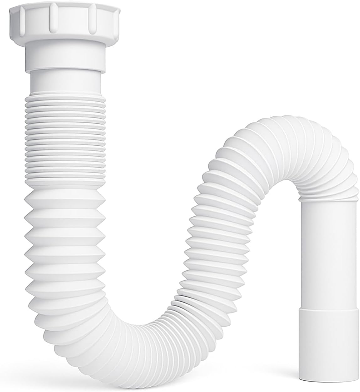 Universeller Waschbecken-siphon – 1 Stück – Kunststoff – Verstellbarer 32/40-mm-auslauf – Für Küche Und Bad – Mit Adapter