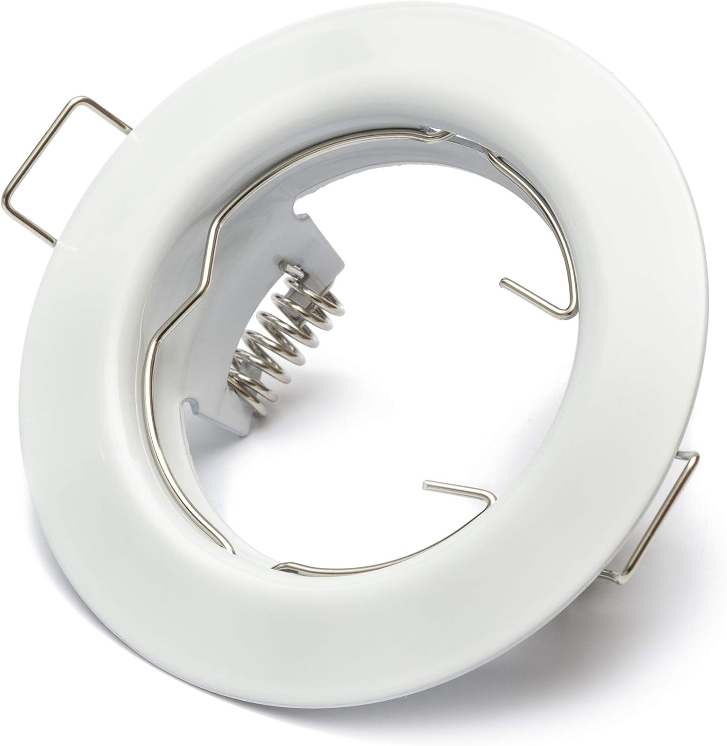 Gu10 Einbaustrahler – 1 Stück – Weißmetall – Direktmontage 230 V – Decke Und Wand – Durchmesser 80 Mm