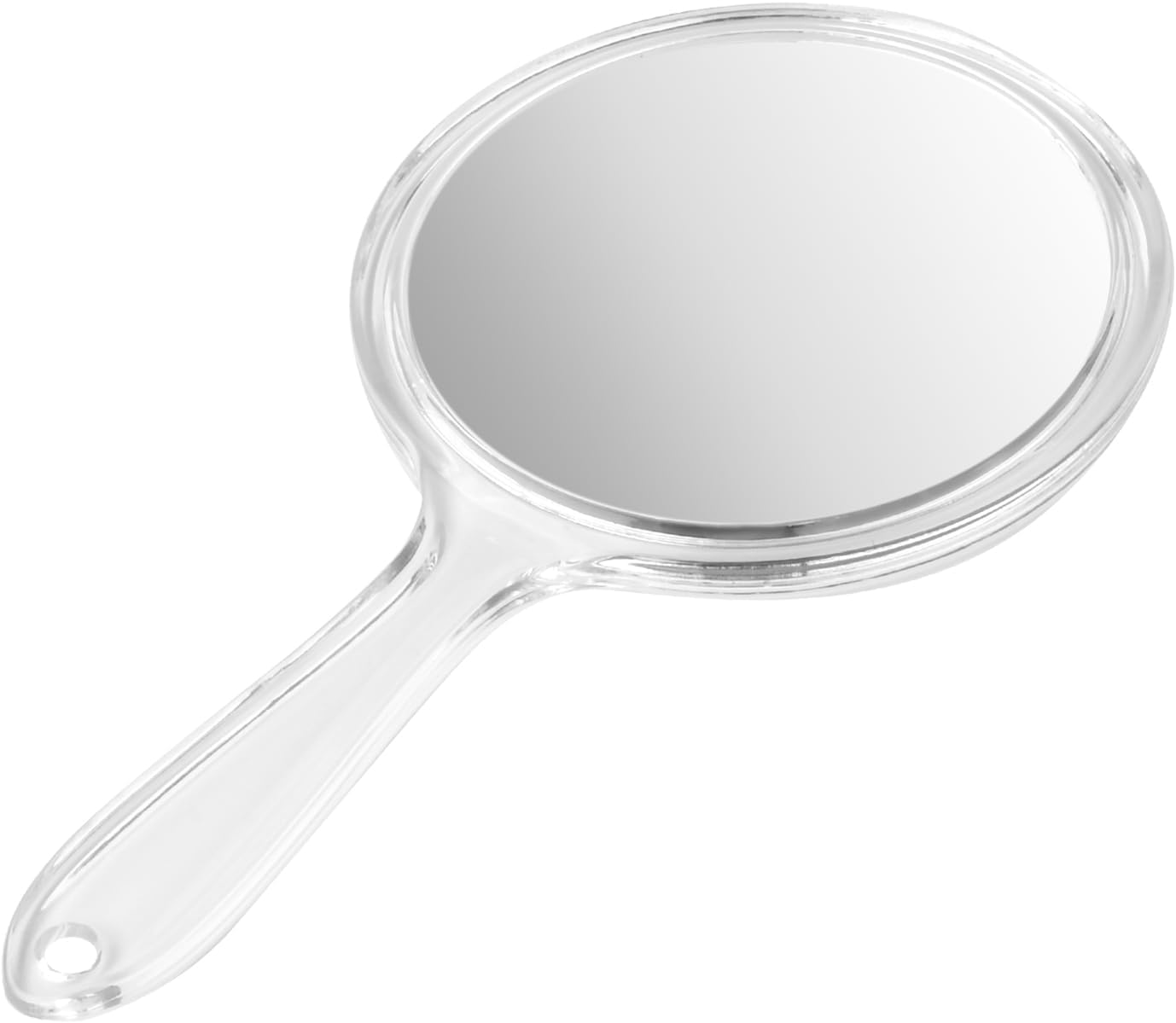 Doppelseitiger Handspiegel – 1 Stück – Weißer Kunststoff – 1-fache Und 3-fache Vergrößerung – Für Make-up Und Hautpflege – 27 X 16 Cm