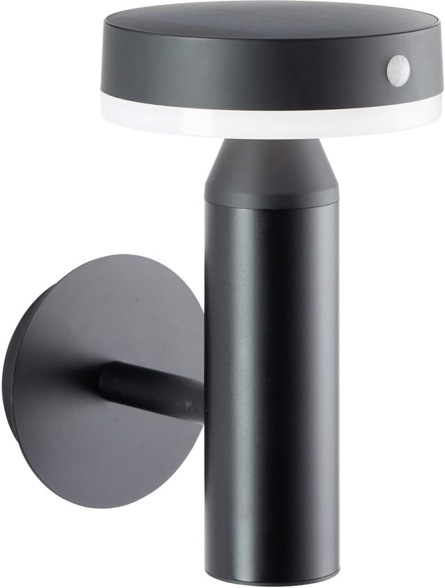 Brilliant - Led Außen-wandleuchte Magua Led Außenlampe Mit Solar, 20 Cm, 350 Lm, 4000 K, Metall, Schwarz