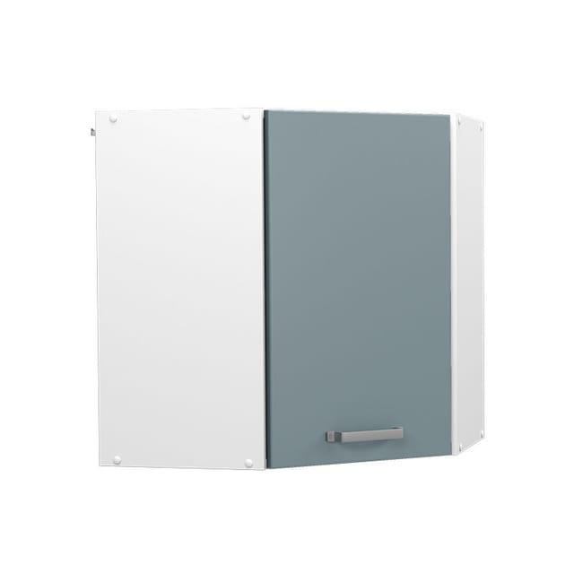 Vicco - Hängeschrank R-line, Blau-grau, 57 Cm Eckhängeschrank Mit Tür