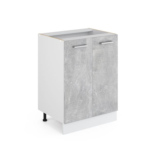 Vicco - Unterschrank R-line, Beton, 60 Cm Mit Türen, Ohne Arbeitsplatte