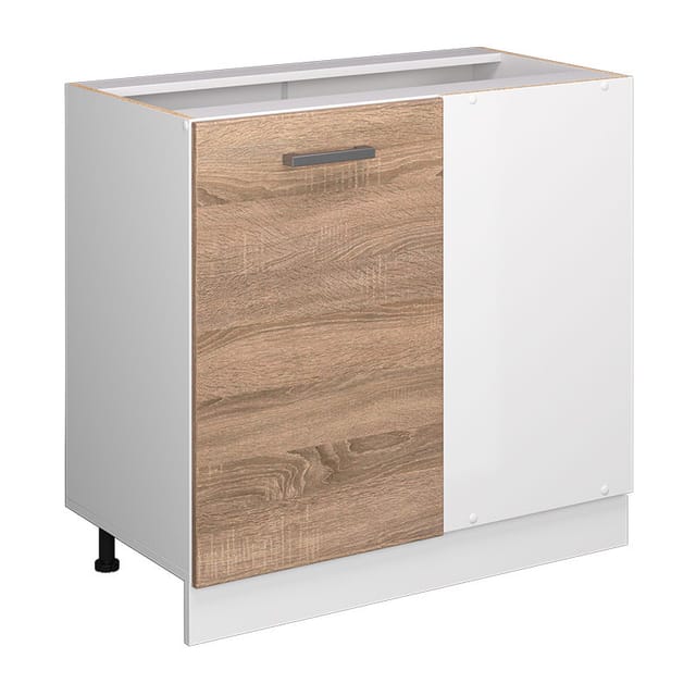 Eckschrank Für Haushaltsgegenstände R-line, Sonoma, 86 Cm Mit Tür, Ohne Arbeitsplatte Vicco