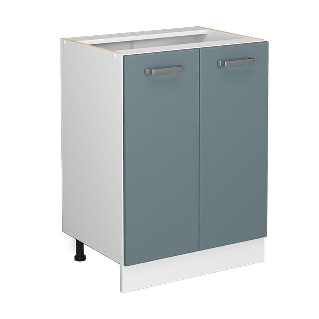 Vicco - Unterschrank R-line, Blau-grau, 60 Cm Mit Türen, Ohne Arbeitsplatte
