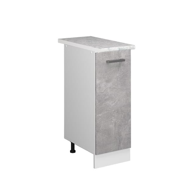 Vicco - Unterschrank R-line, Beton, 30 Cm Mit Tür, Mit Arbeitsplatte